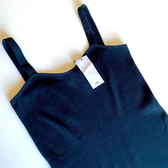 Mango Black Ribbed Bodysuit - Picture 3 of 15